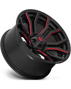 Fuel D712 Rage 20X10 6X135 / 6X139.7 Gloss Black W/ Candy Red
