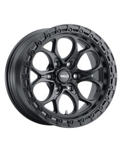 Weld Off-Road Ledge Six W108 18X9 6X139.7 Satin Black / Black ring